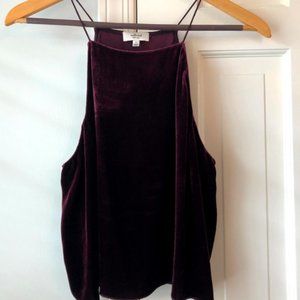 Wilfred high neck velvet top